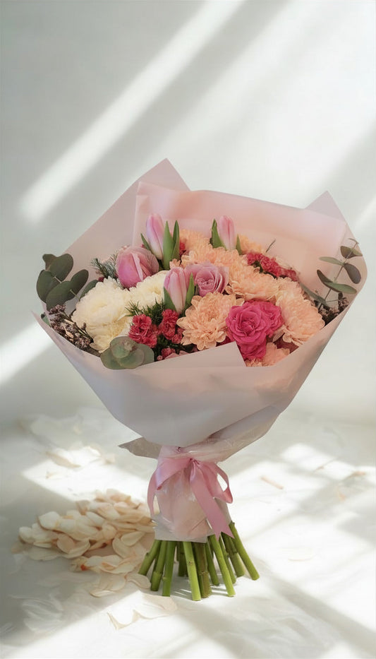 Papatya - Gül - Lilyum Karışık Buket